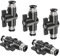 Pneumatik Steckverbinder, 5 Stk Pneumatischer Kugelhahn, Gerade Pneumatik Steckverbinder, Pneumatikventil kann Verwendet Werden, um Gas zu Steuern, Schnellanschluss(6mm)