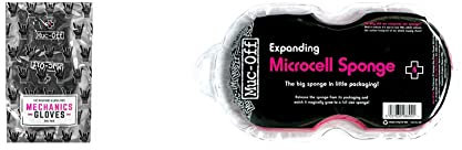 Muc Off 153 Mechanics Gloves, Medium - Latex Free, Cut-Resistant Work Gloves For Bike And Motorcycle Maintenance - Machine Washable Expanding Sponge - Premium Microcell Bike Cleaning Sponge