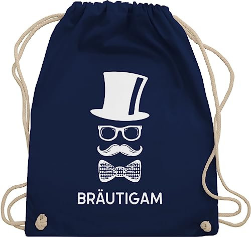 Shirtracer Turnbeutel Rucksack - JGA Junggesellenabschied Männer - Bräutigam Gentleman - Unisize - Navy Blau - geschenk für polterabend polter rucksäcke jungesellenabschied turnsack outfit