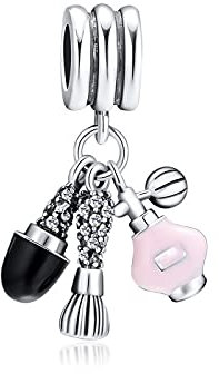 SANHUA Charm S925 Sterling Silber Kosmetik Kristalle Damen Parfüm Perlen Charms Für Mädchen Damen,Kompatibel Mit Europäischen Frauen Armbändern