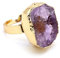 Natürlicher Violetter Kristall-Cluster-Ring Kristall Unregelmäßiger Roher Amethyst-Ring Verstellbarer Damen-Ring Mit Offenem Stein Reiki-Balance Knöchel-Finger-Ringe Ewigkeitsring Für Frauen, M