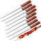Grillspieße Edelstahl, 8 Stücke Flach Extra Breit Kebab Spieß, 38cm Schaschlikspieße, Adana Spieße, mit Holzgriff Wiederverwendbar Spieße