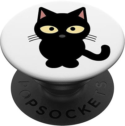 Kitty Cat Popsockets Love Cats Pop Socket Black Kitten Cat PopSockets Swappable PopGrip