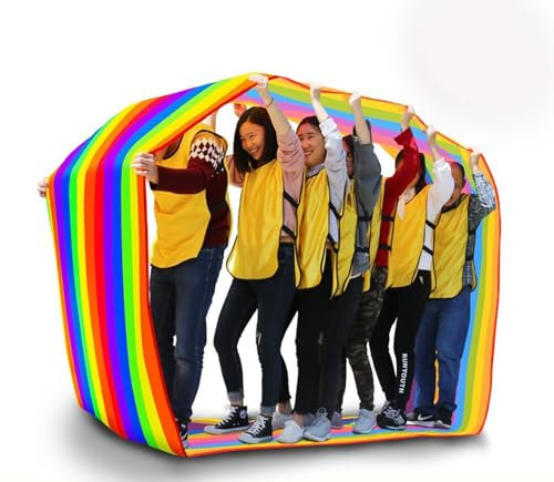 Teamarbeit Spiele Erwachsene Kinder Spielen Laufmatte, Indoor Outdoor Wildtag Karneval Spiel Party Rolling Run Matte für Teambuilding und Kollaboration Picknick Gruppenspiel Adult-11m