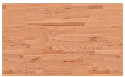 vidaXL Comptoir de Salle de Bain, Plan de Vasque, Dessus d'Armoire, Étagère de Toilette Intérieur, 100x60x2,5 cm Bois Massif de Hêtre