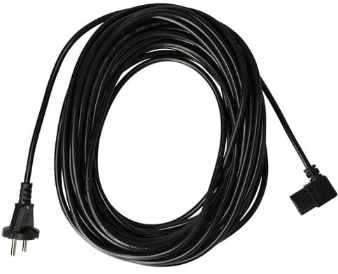 vhbw Stromkabel kompatibel mit Sebo 350 Evolution, 370 Evolution, 300 Evolution Staubsauger - 15 m Kabel, Anschlusskabel