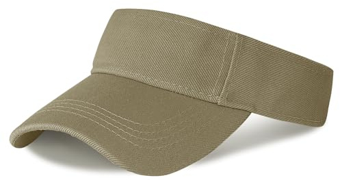 Marrywindix 1 Piece of Sport Wear Athletic Visor Sun Sports Visor Hat Visor Adjustable Cap for Women and Men (One Size), Khaki, One Size