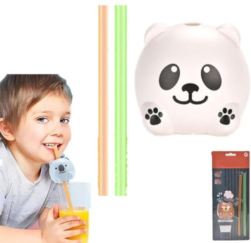 Una pajita que hace sonidos sorprendentes con 9 efectos de sonido, bonitas pajitas musicales con forma de animal, pajitas reutilizables para fiestas temáticas de animales, pajitas especiales para