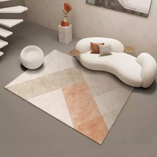 Teppich babyzimmer Teppich babyzimmer Teppich mädchen Gelb Grau Geometrisches Streifendesign Wohnzimmer Couchtisch Teppiche babyteppich mädchen 60x120cm