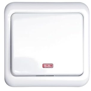 VoltShine Interruttore tedesco a 2 vie e 1 chiave in elegante colore bianco. Ideale per controllare le luci in modo efficiente e moderno, combinando funzionalità e stile in qualsiasi spazio.