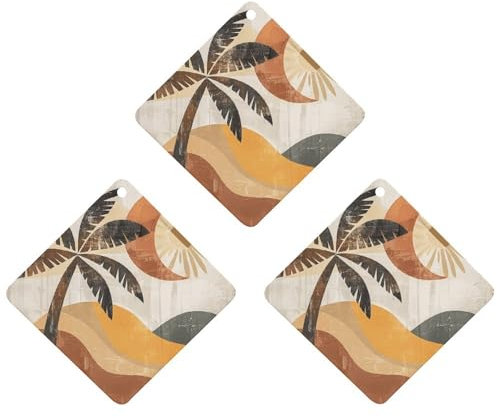 Car Air Fresheners 3 Pcs Hanging Air Freshener for Car Abstract Palm Tree Aromatherapy Tablets Hanging Air Freshener Hanging Scented Cards for Car Rearview Mirror