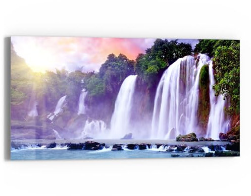 DEQORI Glasbild Echtglas | Motiv Flüssiges Gold | horizontal einteilig 60x30 cm | schöne Dekoration | Wandbild für Wohnzimmer, Schlafzimmer, Flur & Küche | moderne Wanddeko