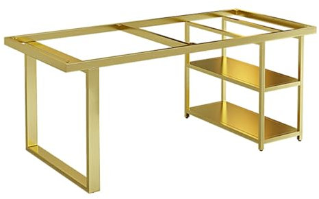 HanDpi Tischbeine aus Metall für Schreibtisch, Möbelbeine, moderner Schreibtischrahmen, Schreibtischsockel für Marmor, Glas, Holzplatte, Couchtischbeine mit Bodenschoner, für Home-Office-Esszimmer