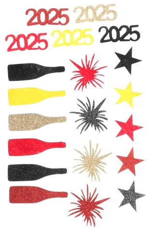ERINGOGO 50stücke Tischkonfetti für Silvesterparty Filzkonfetti zum Streuen für Neujahrsdekoration Partyzubehör für Frohes Neues Jahr