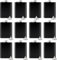 Lot de 12 Flasques a Alcool et Entonnoir, 8oz/227ml Flasques Whisky de Poche Inox, Flasque de Poche Portable pour Randonnée, Camping, Escalade, Pique-Nique (Noir)
