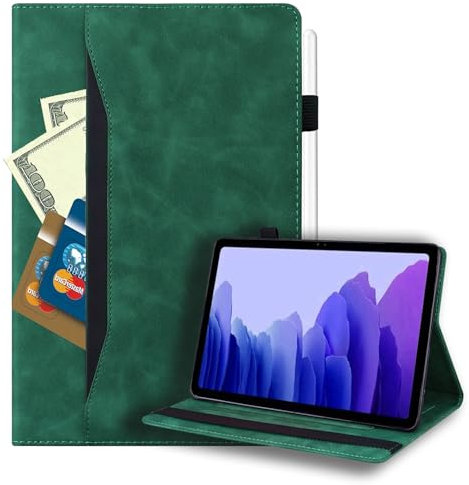 DayQiQiPu Custodia per Lenovo Tab P11 Pro Gen 2 (2a Gen) TB-132FU/TB-138FC 11,2 Pollici Caso Retrò in Pelle PU Flip Stand Cover Portafoglio Guscio dalla Texture Morbida e Auto Wake/Sleep,Verde