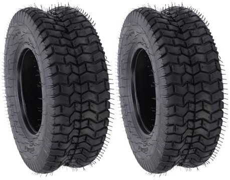 2 Stück 16x6,50-8 Schlauchlose Rasenmäherreifen, Robuster 4-lagiger Gartentraktorreifen für Rasenmäher, Golfwagen und Rasengeräte