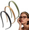 BOPRKTM 3 Stück Haarband Haarkamm Haarband Zickzack Haarreif Mit Klammern Dünne Haarreifen Damen Matt Rutschfest Haarreifen Make Up Haarreif Mattes Finish Rutschfest, Ideal Für Brillen und Alltag