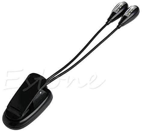 Zeiwohndc 8 LED Clamp Light Desk Lamp With Flexible Gooseneck Sturdy And Stylish USB And Battery Operated Practical