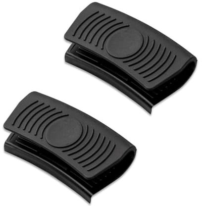 2 Stück Silikongriffe für Töpfe,Topfgriff Hitzeschutz,Silikon Helfen Griff Halter,Hitzebeständig Topfgriffe,rutschfest Hitzebeständige Griffaufsätze für Bratpfannen Küche Kochen Backen (Schwarz)