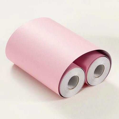 VisitRyl Tapetenbordüre Selbstklebend Rosa matt 10cm X 500cm – Einfache Montage für Wände