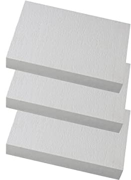 3 Stück Keramikfaser-Dämmplatten, 300 x 200 x 5 mm, feuerfest und hitzebeständig, for Pizzaöfen, Holzöfen, Brennöfen, Schmieden