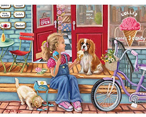 Bits and Pieces - 300 Piece Jigsaw Puzzle for Adults - Payday Cones - 300 pc Ice Cream Jigsaw by Artist Brooke Faulder