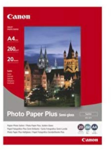 Canon Inkjetpapier SG-201, A4, 260 g/m², weiß, seidenglänzend (20 Blatt), Sie erhalten 1 Packung á 20 Blatt