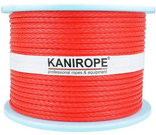 Kanirope® Dyneema Seil PRO 5mm 300m Rot 12-fach geflochten SK78 verstreckt beschichtet