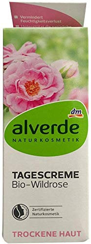 alverde NATURKOSMETIK Tagescreme Bio-Wildrose, 50 ml vegan/Ohne Nanopartikel