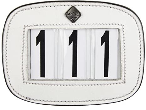 LeMieux Saddle Number Holder Square White Plain Nummernhalter für Wettbewerbe, weiß, Einheitsgröße