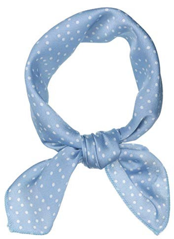 sourcing map Damen Vintage Square Kleiner Schal Halstücher Kopftuch Polka Dots Halstuch Blau 50 x 50cm