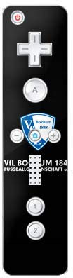 DeinDesign Skin kompatibel mit Nintendo Wii Controller Folie Sticker VFL Bochum Logo Offizielles Lizenzprodukt