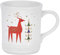 Le Creuset Stoneware Noel Collection: Reindeer Mug, 14 oz, White w/Applique
