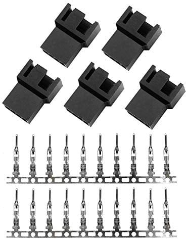 Maxmoral 5 piezas PWN carcasa de plástico para ordenador ventilador de refrigeración macho interfaz 4 pines PC ventilador conector kit