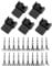 Maxmoral 5 piezas PWN carcasa de plástico para ordenador ventilador de refrigeración macho interfaz 4 pines PC ventilador conector kit