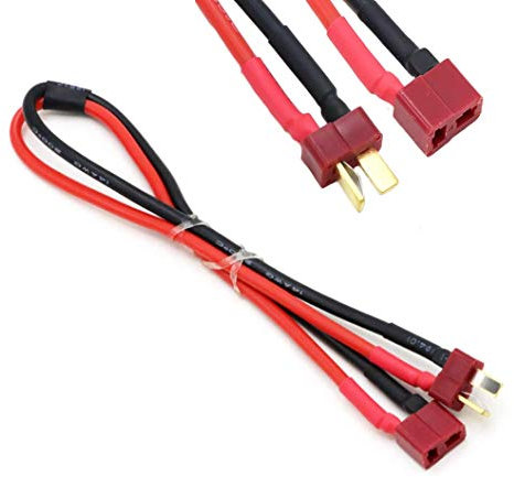 1x Stück Premium Verlängerung T-Dean Stecker Male auf Buchse Female Hochstrom Goldstecker Adapterkabel 30cm 14AWG Kupplung für Lipo Akku Batterie Modellbau