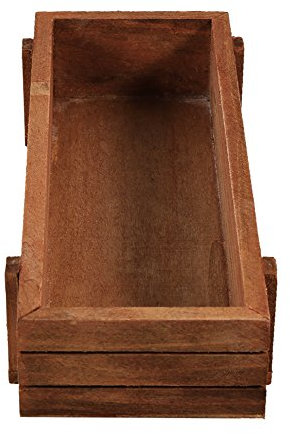 WNSC Macetero suculento, Macetero de Madera Rectángulo para Interior/Exterior Pequeño Decorativo para jardín para el hogar