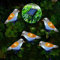 SUAVER 5pcs D'oiseau Guirlande Lumineuse Solaire d'extérieur,Lumière de Noël étanche Guirlande Solaire Décoration de jardin avec clip pour pelouse,terrasse,vacances (Jaune blanc)