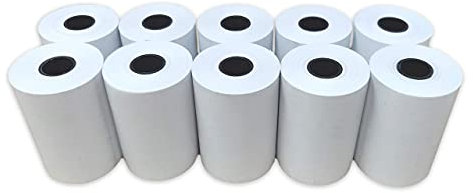 10 Bobines Carte Bancaire pour TPE Ingenico Papier Thermique 57 x 40 x 12 mm sans Bisphénol A Rouleau Thermique bobine papier pour terminal de Paiement standard dont Ingenico iPP 315 Desk iWL