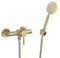 Gx Robinet De Baignoire Avec Douchette À Main Acier Inoxydable ​brossé Mitigeur De Baignoire Montage Mural Avec Support Et Flexible 150 Cm, Doré