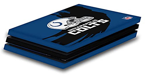 Head Case Designs Offizielle NFL Fegen Strich Indianapolis Colts Vinyl Haut Gaming Aufkleber Abziehbild Abdeckung kompatibel mit Sony Playstation 4 PS4 Pro Console