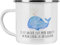 Mr. & Mrs. Panda Camping Emaille Tasse Wal Konfetti - Geschenk, Meer, Outdoor Tasse, Camping Becher Edelstahl, Camping Tasse Metall, Emailletasse,