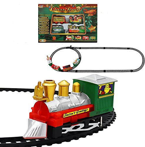 Weihnachtszug -Set,Elektrisch Weihnachtszug mit Schienen Weihnachtsmannzug,Weihnachtsbaum Deko Weihnachtszug Geschenke für Kinder Jungen Mädchen