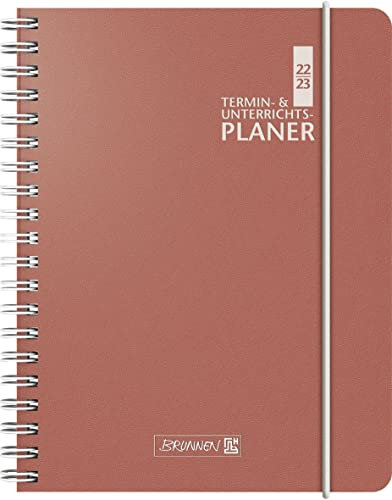 BRUNNEN Schülerkalender Lehrer-Sortiment 2022/2023 Überformat A5: 17 x 24 cm korall