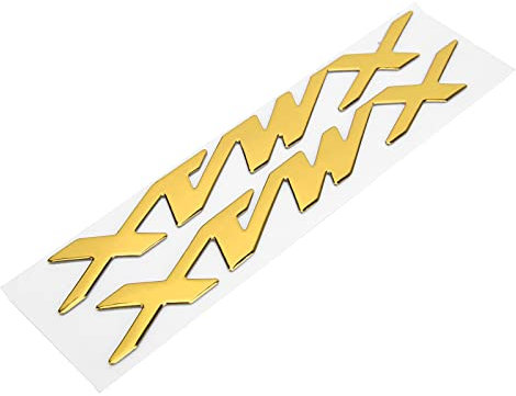 Aramox Paire D'autocollants D'emblème de Moto Autocollants Tridimensionnels pour X- XMAX 125 250 400(Jaune)