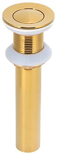 Ablaufgarnitur für Waschbecken, Ablaufventil für Waschbecken, Waschbecken, Waschbecken, Waschbecken, Badezimmer, Ablaufgarnitur aus Edelstahl und Messing, langlebig (ohne