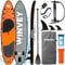 Aufblasbares Stand Up Paddling Board - Premium SUP Board 320x76x15 cm und 150 kg Tragkraft - Stand Up Paddle Board - Aufblasbares Stand-Up Paddling Board mit Komplettem Zubehör (ORANGE)