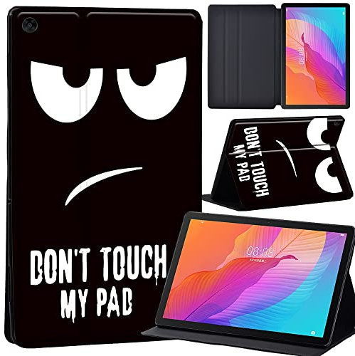 Huawei MediaPad M5 Lite 10 10.1 inch Cover Case Slim Lightweight Trifold Stand PU Case Cover Auto Sleep/Wake for Huawei MediaPad M5 Lite 10 10.1 Inch 2018 Release Tablet (don't touch my pad)
