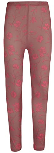 A2Z 4 Kids Girls Legging Salmon Pink Floral Print Trendy Fashion Summer - Legging 665 Salmon Pink 7-8